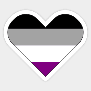 Asexuality heart symbol - aseual ace pattern heart shape Sticker